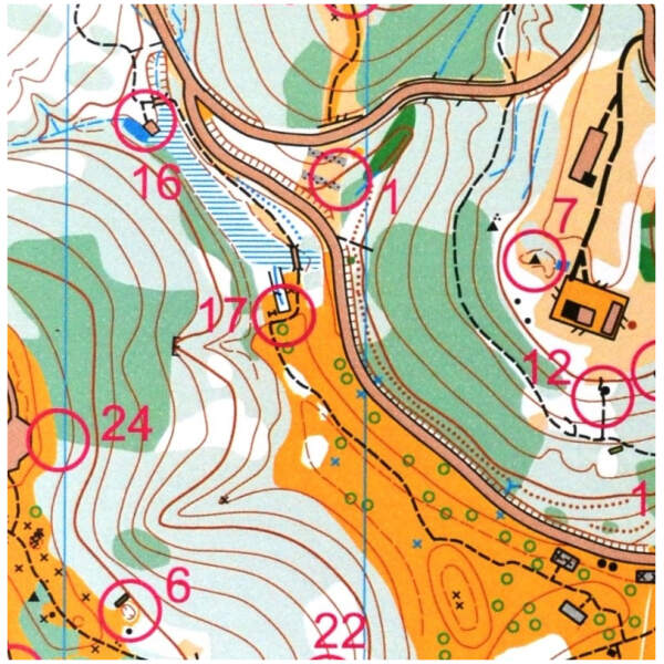 Westerfolds Park Orienteering Map with permanent markers